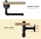 Natural Brown Industrial Wall-Mounted Rustic Toilet Paper Holder with Wood Shelf
